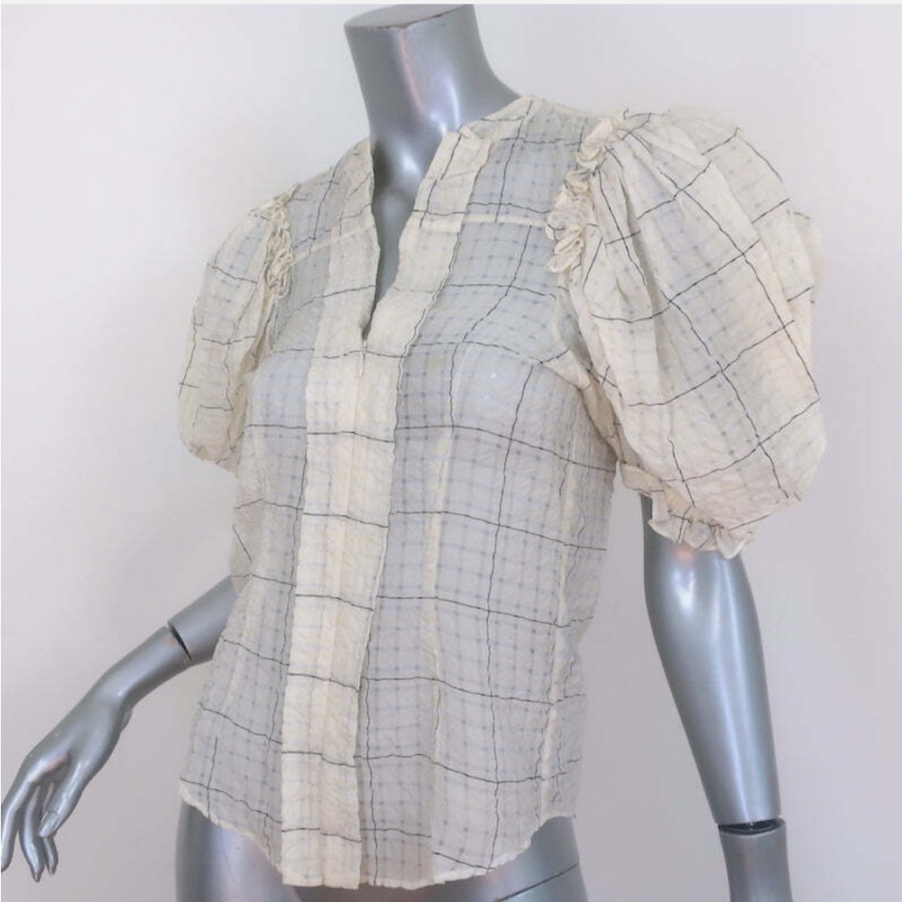 Isabel Marant Abias Puff Sleeve Blouse